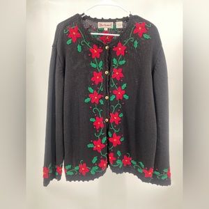 BECHAMEL Christmas sweater,‎ XL, embroidered floral detail